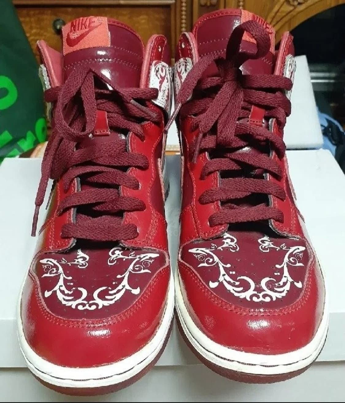 나이키 덩크 하이 프리미엄 돈트렐 윌리스 레드 260 상품이미지2