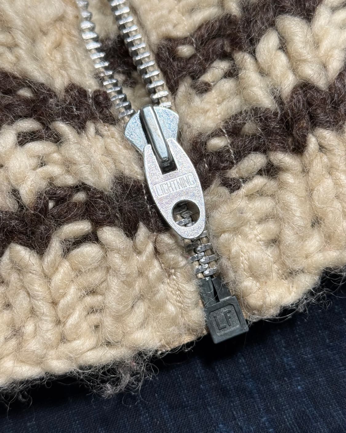 초기 60s 빈티지 썬더버드 패턴 핸드니트 코위찬 스웨터 105 상품이미지4