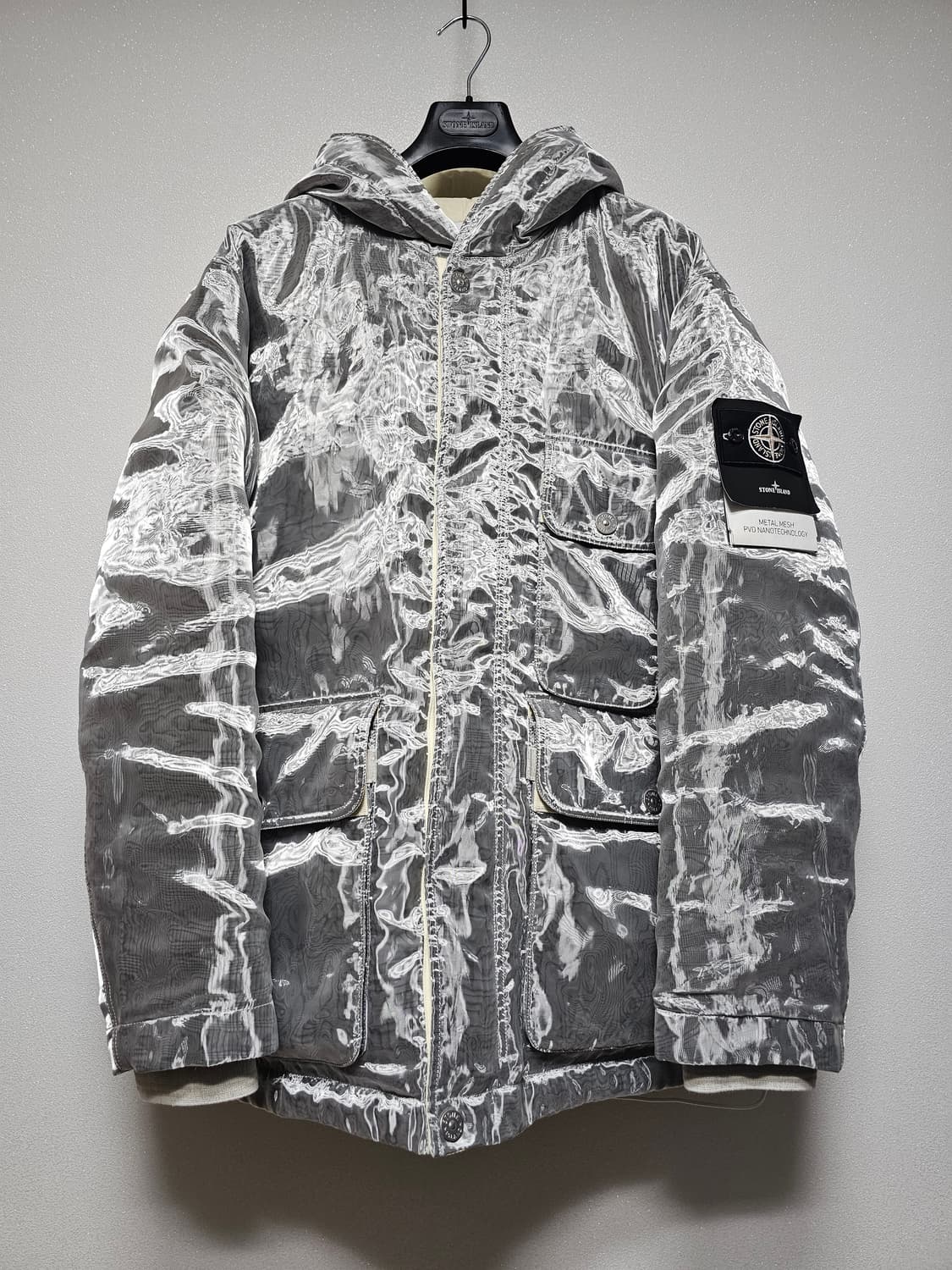 스톤아일랜드 메탈 메쉬 PVD 나노테크놀로지 패딩 자켓 (새 상품) 상품이미지1