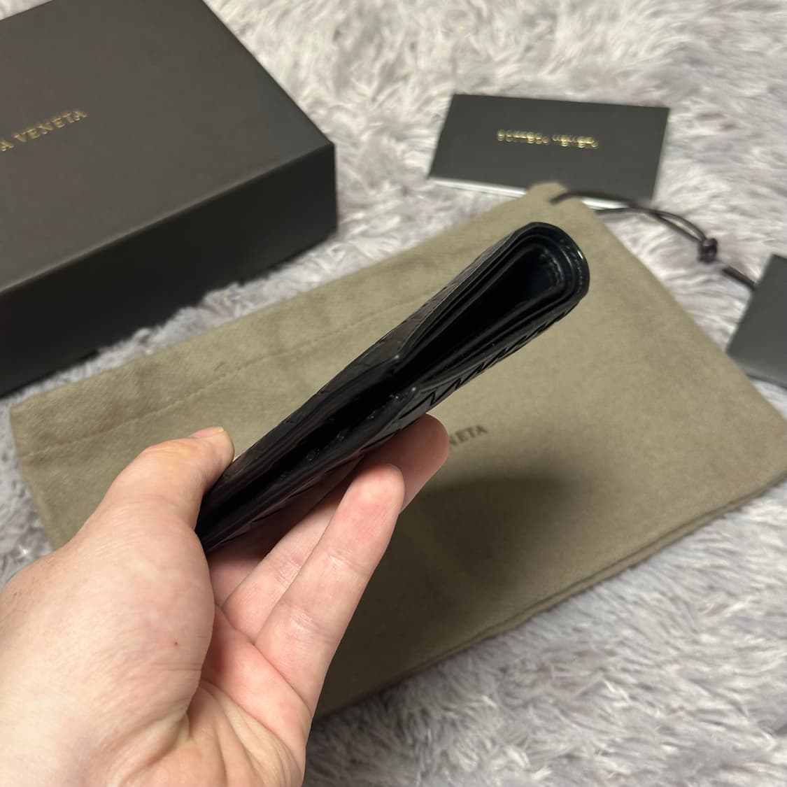 [풀구성] 보테가베네타 인트레이치아토 반지갑 블랙 상품이미지6