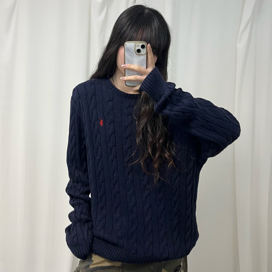 Polo Ralph Lauren navy cable knit 상품이미지1