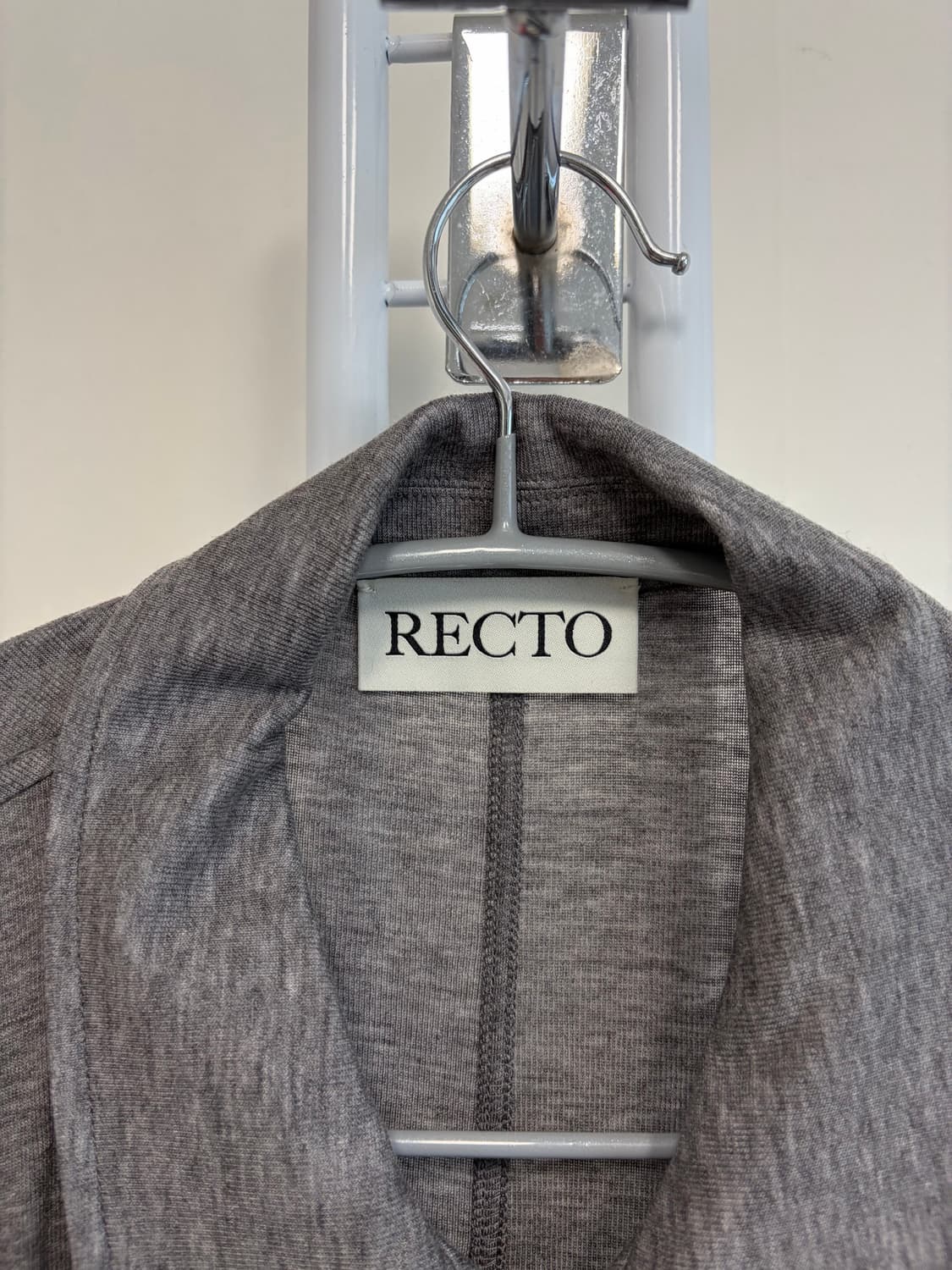 렉토 슬림핏 저지 셔츠 멜란지 그레이 상품이미지3