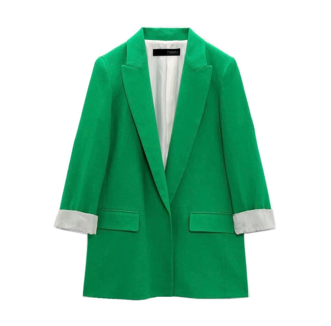 자라 그린 롤업 슬리브 자켓 (M) 상품이미지1