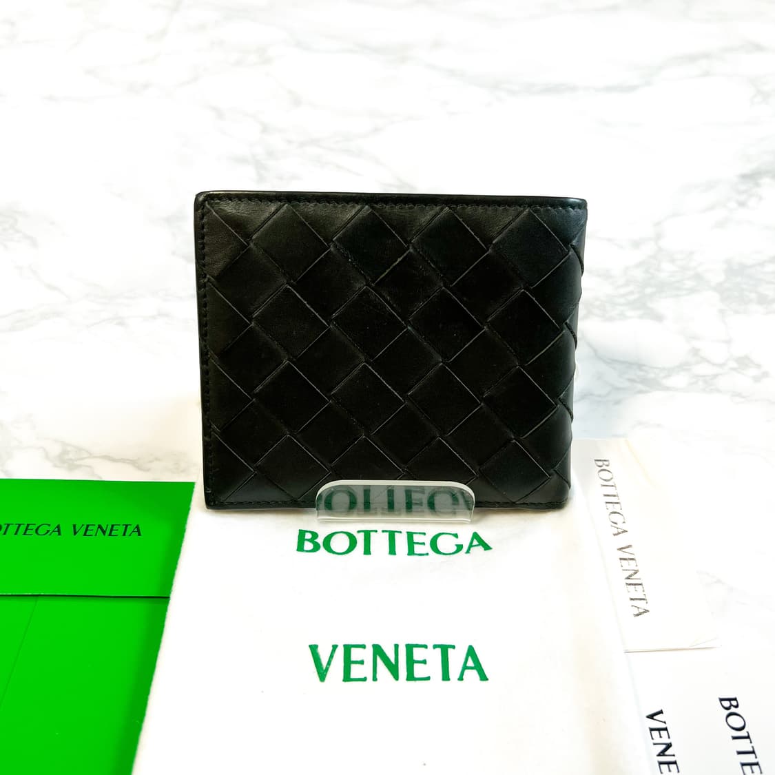[신형] 보테가베네타 인트레치아토 반지갑 다크 올리브 상품이미지2