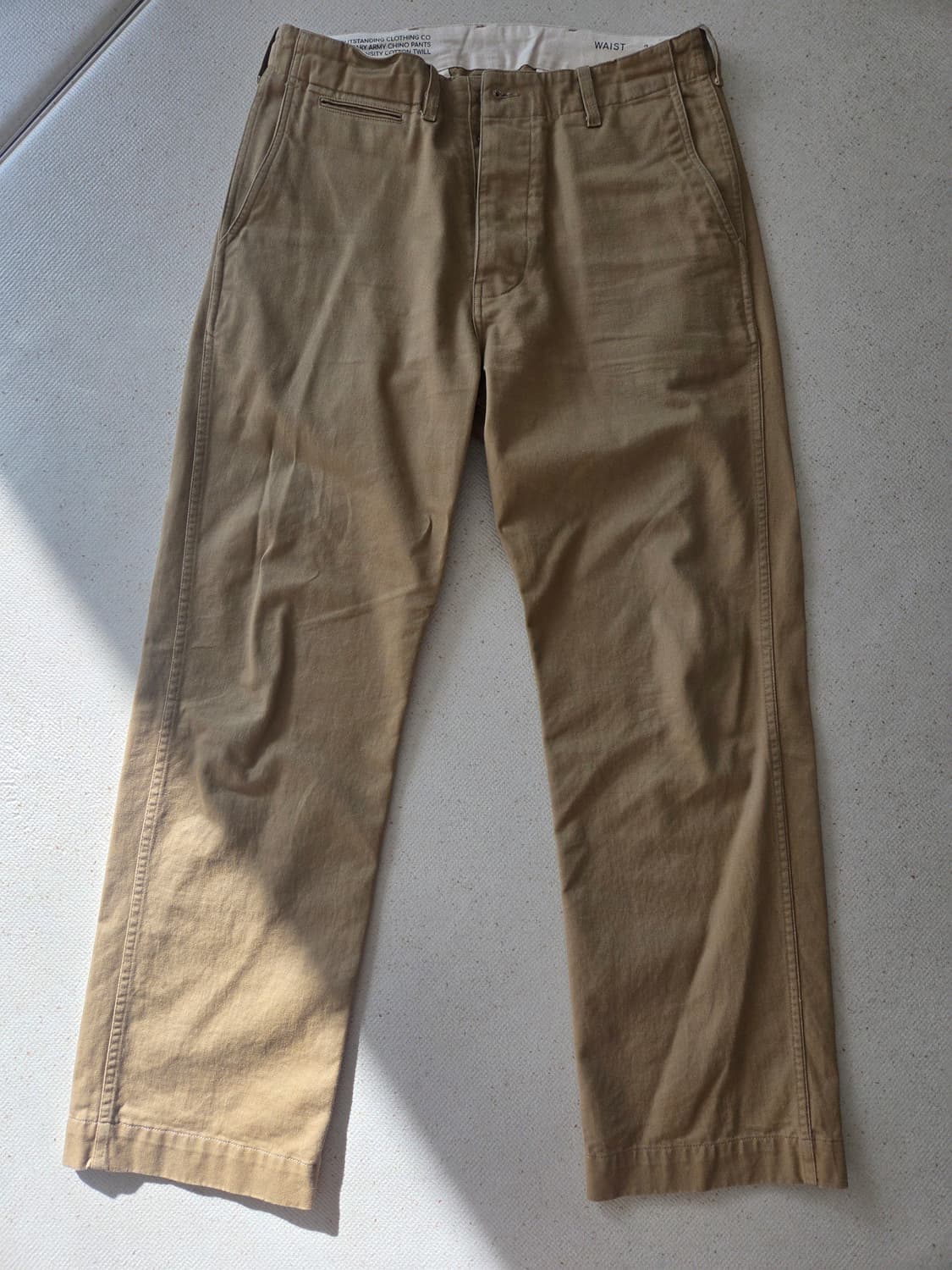 아웃스탠딩 OFFICER CHINO KHAKI M사이즈 상품이미지1