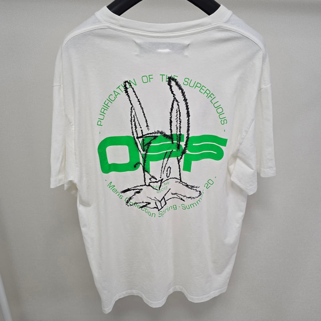 오프화이트 해리 버니 반팔 티셔츠 s사이즈 105 110 판매 상품이미지2