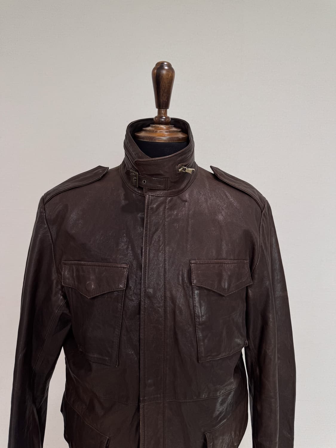 VINO 빈티지 레더 필드 자켓 (Brown)  상품이미지6