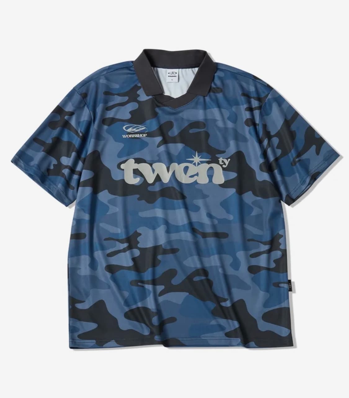 트래블 트웬티 카모 져지 반팔티 블루 상품이미지1