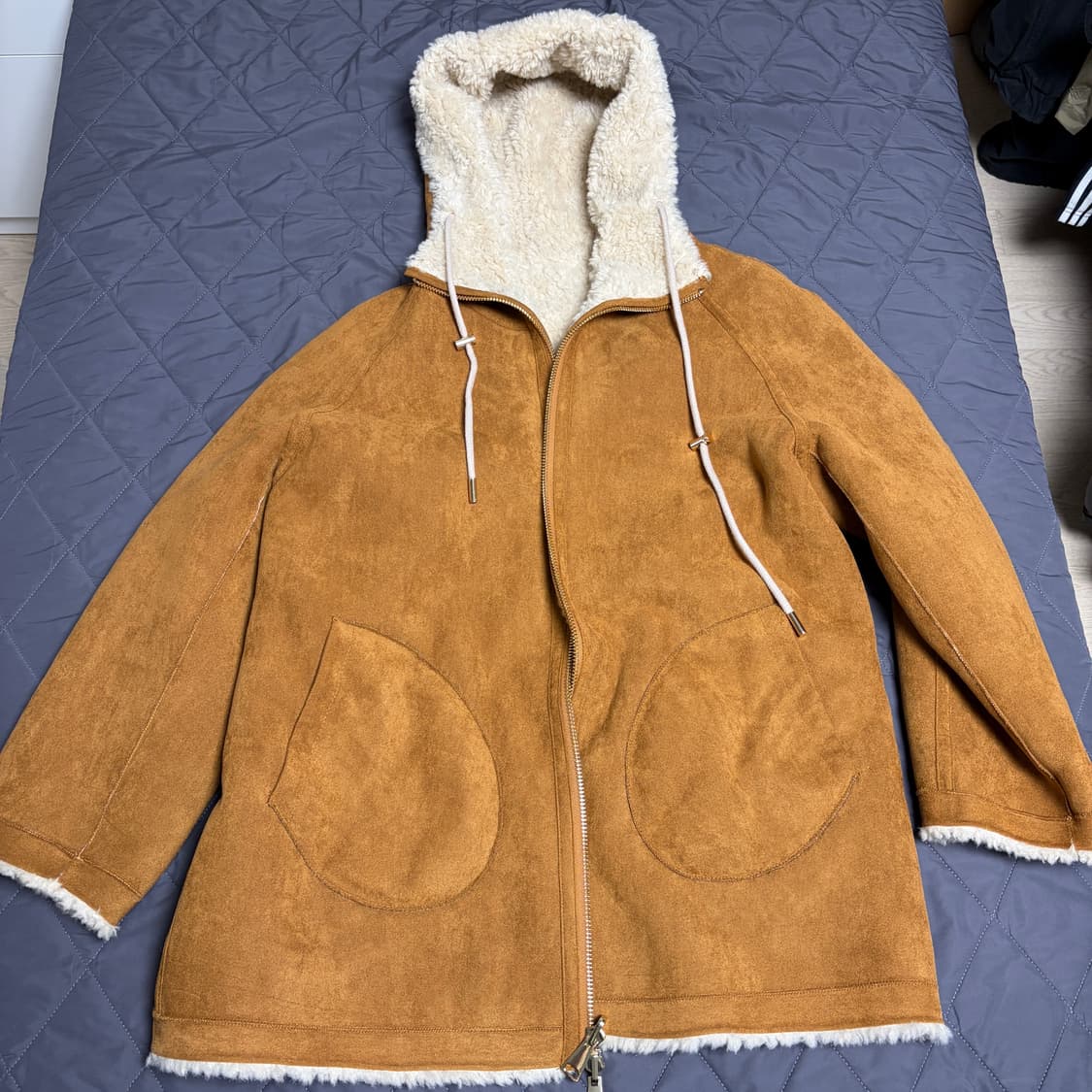 무스탕 양털 리버시블 자켓 새상품 상품이미지1