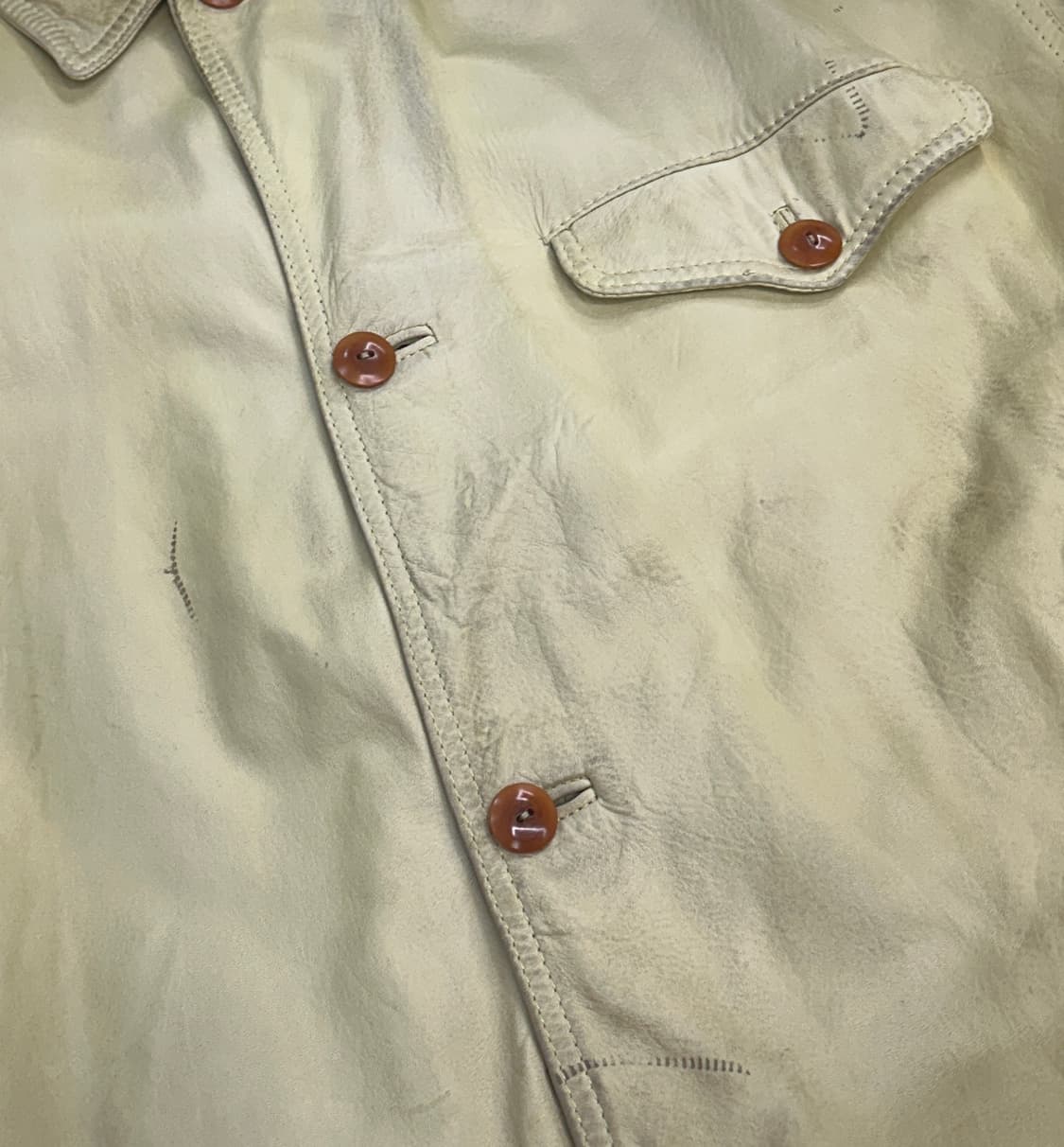 80s HUGO BOSS 레더 트러커 자켓 XL 상품이미지7