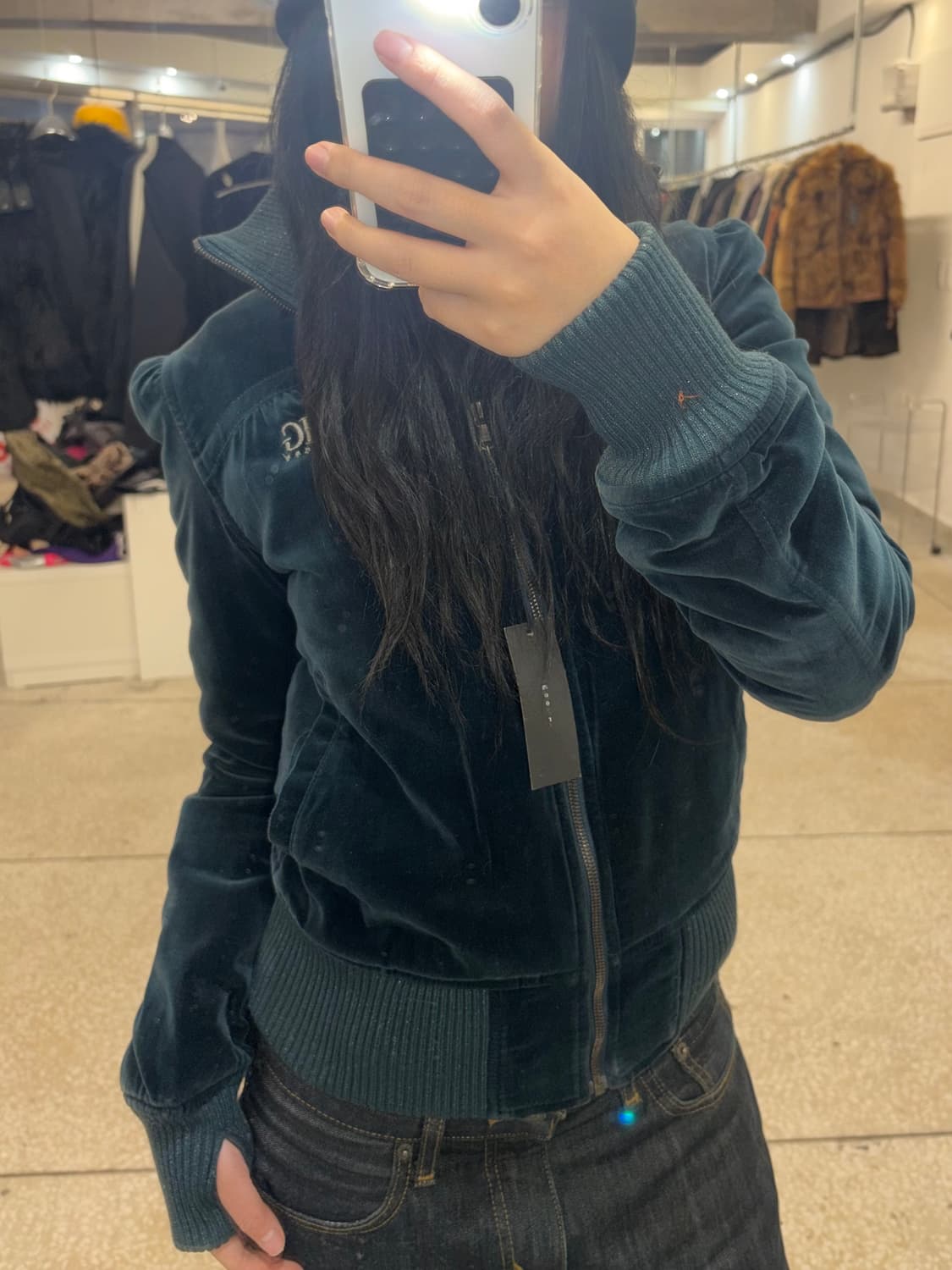 Hysteric Glamour Velvet Zip-Up Jacket 상품이미지1