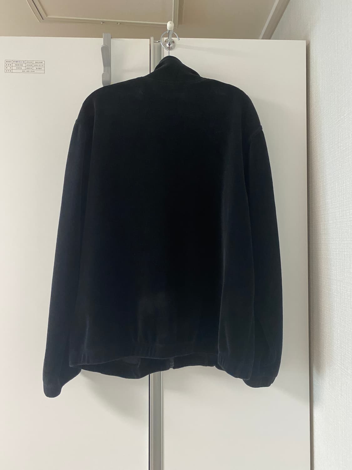 M) 슈프림 22fw 벨루어 트랙 자켓 블랙 상품이미지3