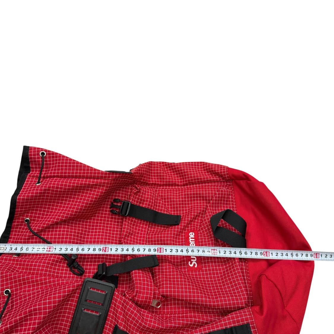 09FW 슈프림 드로우스트링 복조리 백팩 가방 체크 레드 상품이미지7