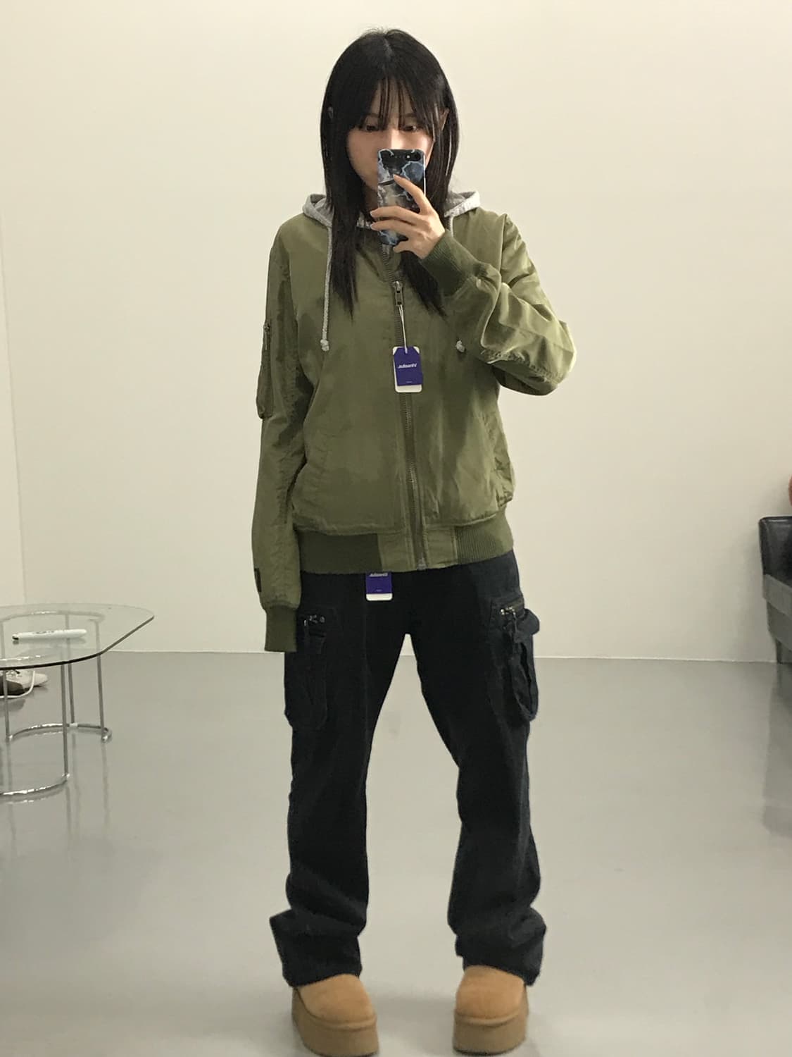 엔빔 그린 항공점퍼 상품이미지1