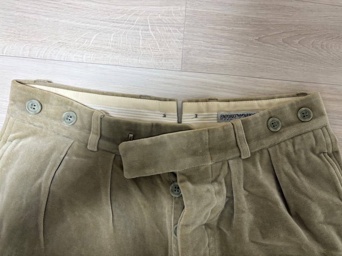 Emporio Armani 빈티지 벨벳 치노 팬츠 Italy  상품이미지3