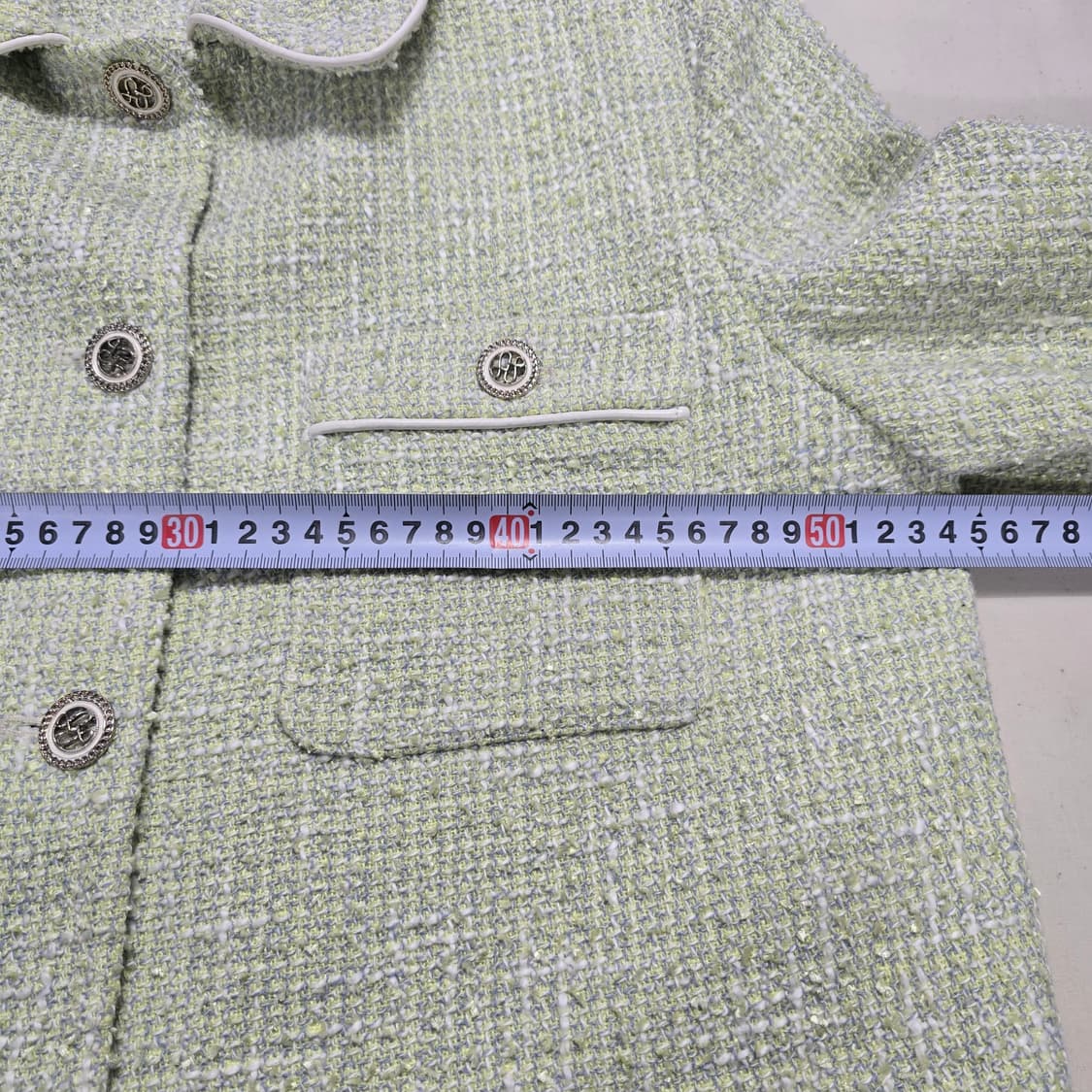 0762 미쏘 MIXXO 트위드 크롭 자켓 M 상품이미지3