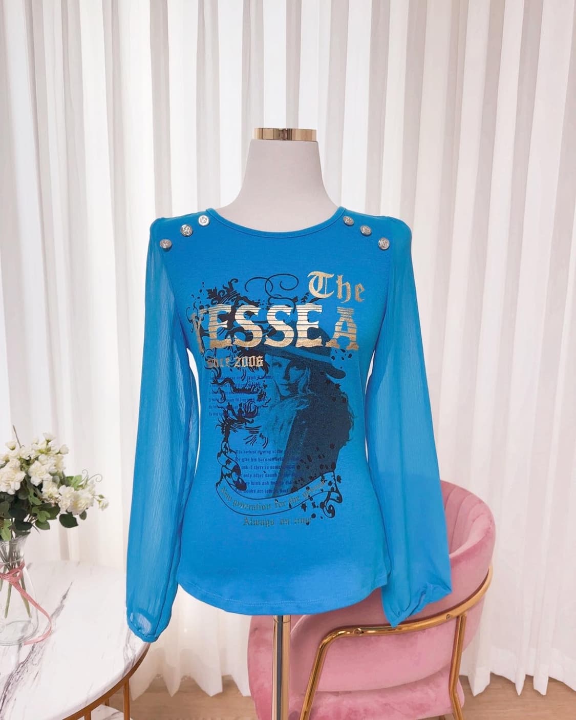 [택새상품] YESSEA 예쎄 프린팅 퍼프 블라우스 상품이미지3