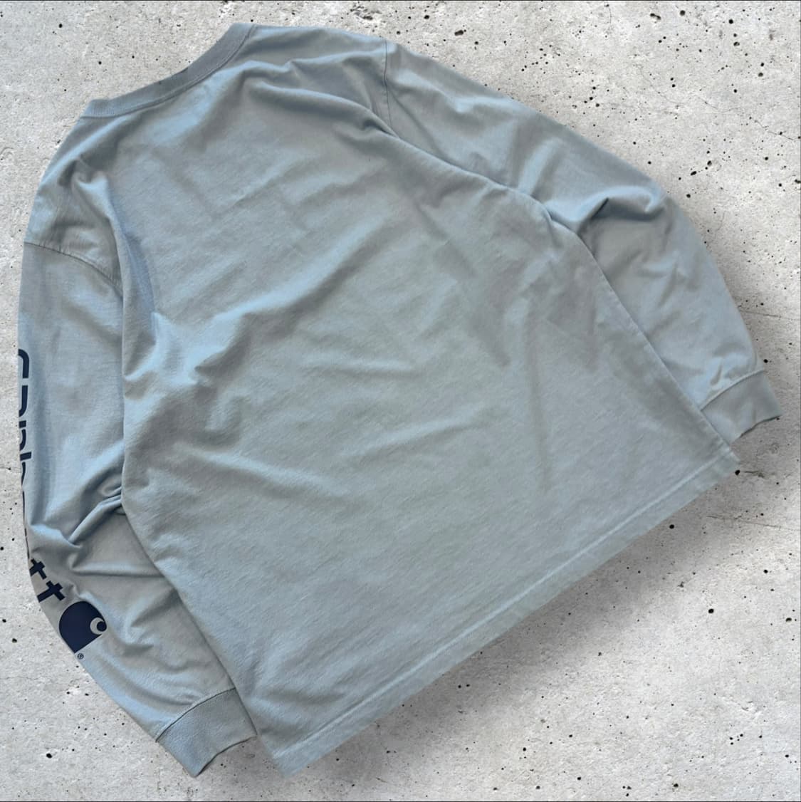 [L] 칼하트 루즈핏 팔 로고 긴팔 티셔츠 하늘색 C796 상품이미지2