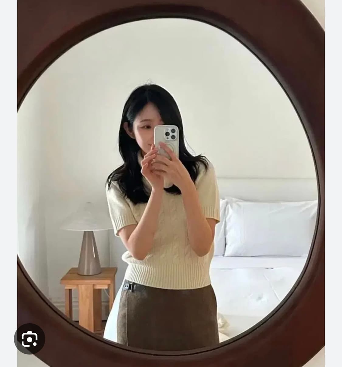 유에르 시테 케이블 숏 슬리브 니트 상품이미지2