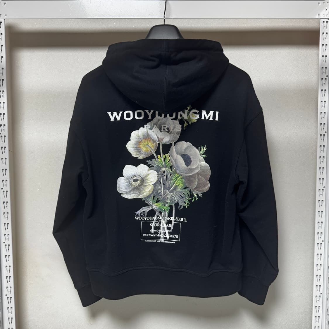 우영미 플라워 백로고 후드티 44 상품이미지1