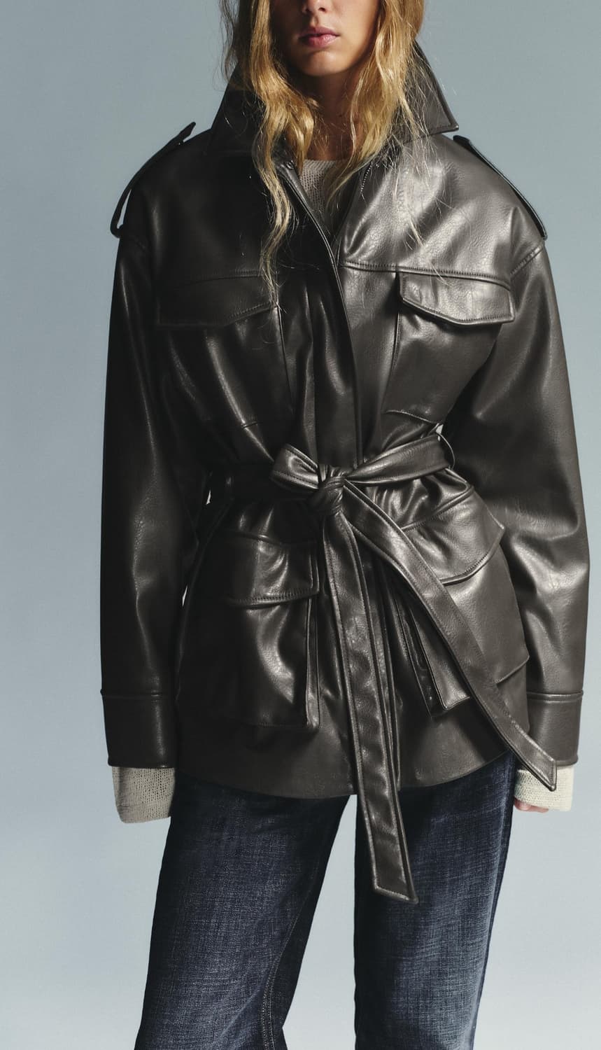 자라 에코레더 포켓 자켓 새상품 (정가109900) 상품이미지1