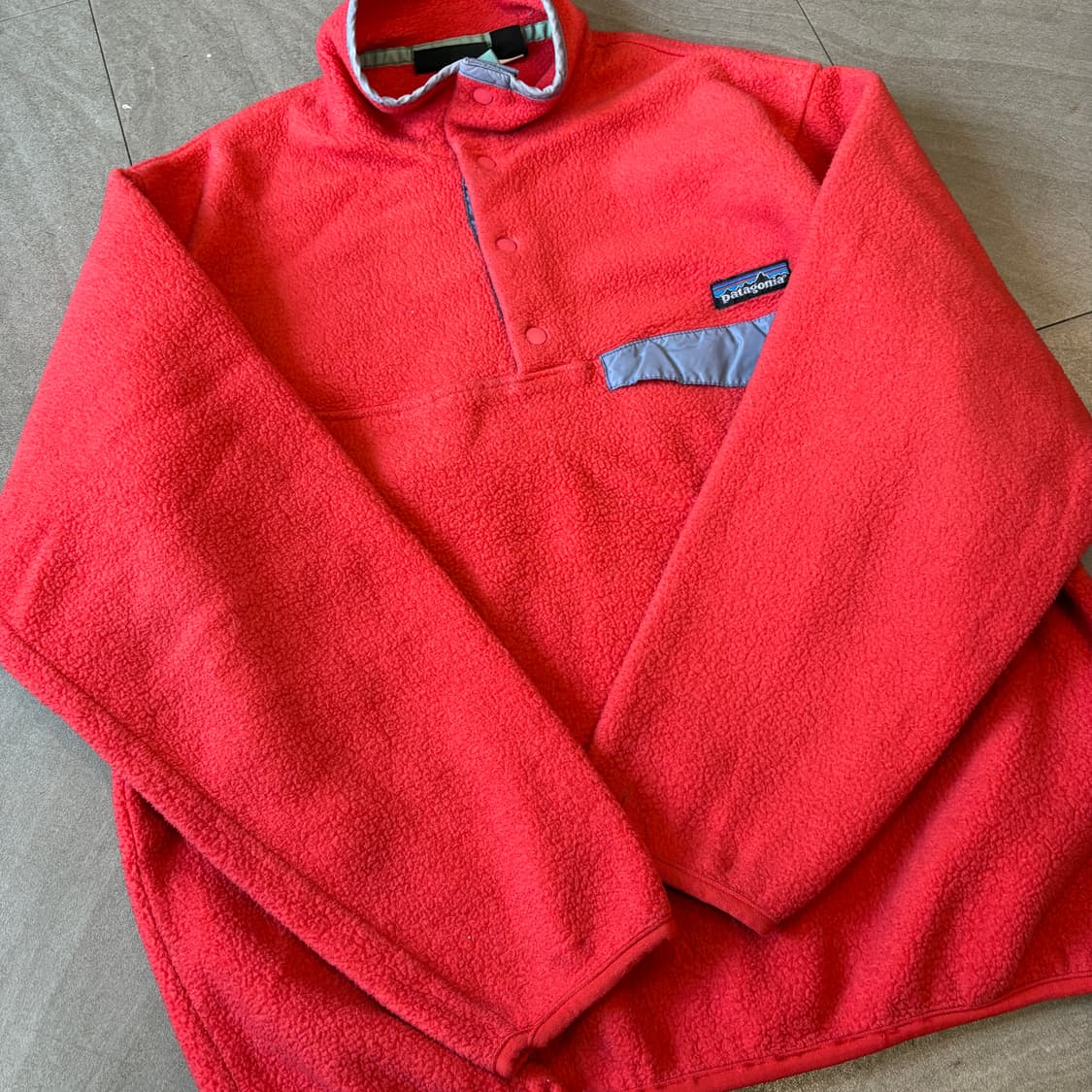 90s 90년대 자메이카 생산 파타고니아 신칠라 핑크 스냅티  상품이미지8