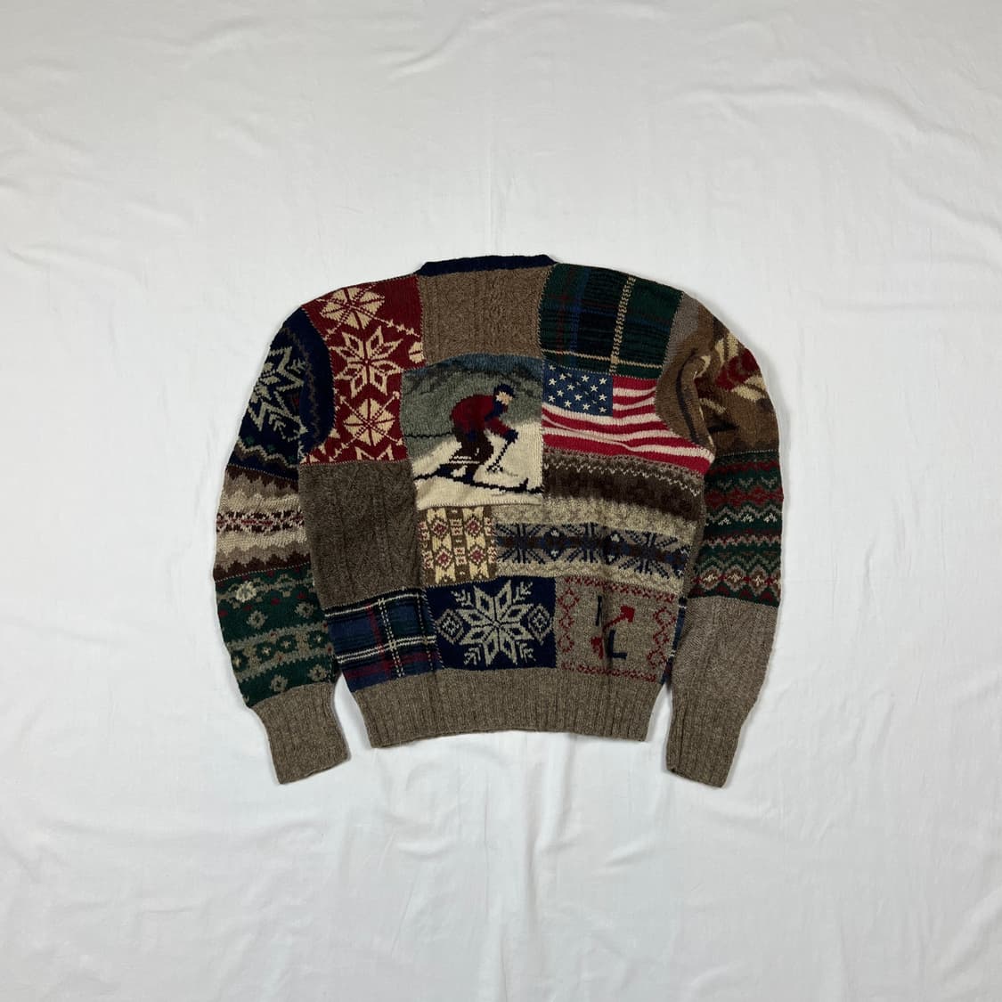 90‘s 폴로랄프로렌 패치워크 스키맨 니트 스웨터 상품이미지7