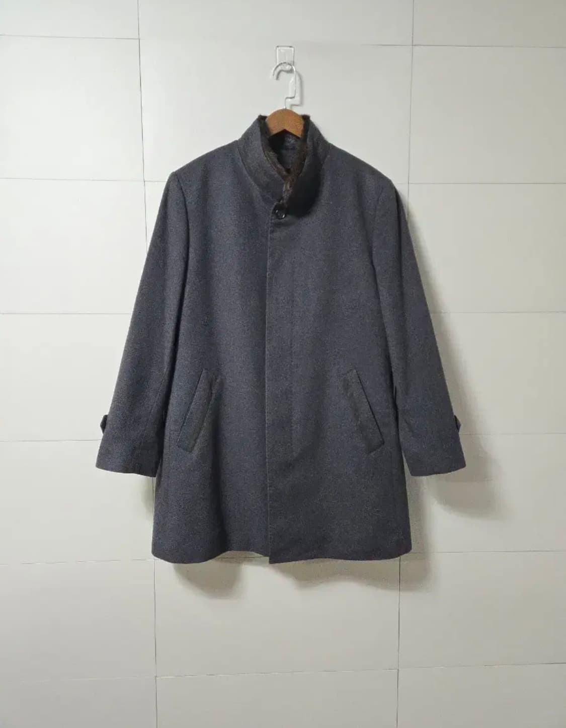 캐시미어 100% 리얼 밍크 퍼 하프코트 상품이미지2