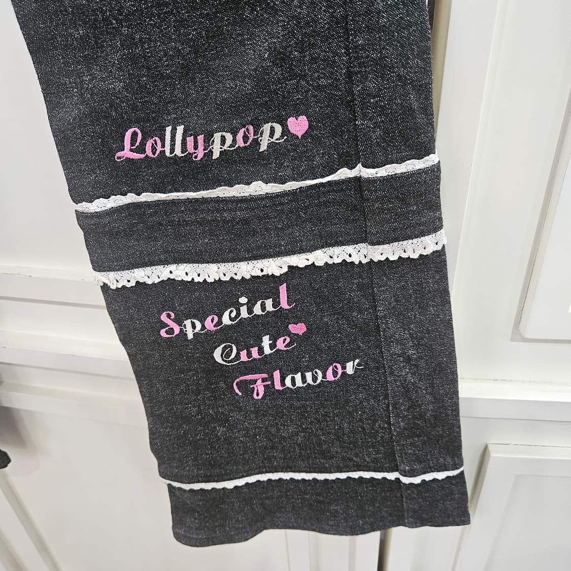 하트포켓 레이스 데님 팬츠 상품이미지6