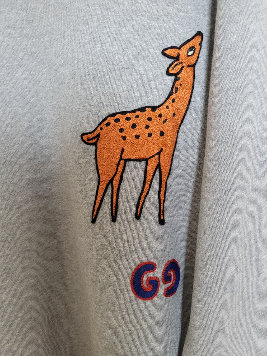 구찌 그레이 GG 사슴 패치 맨투맨 M 상품이미지3
