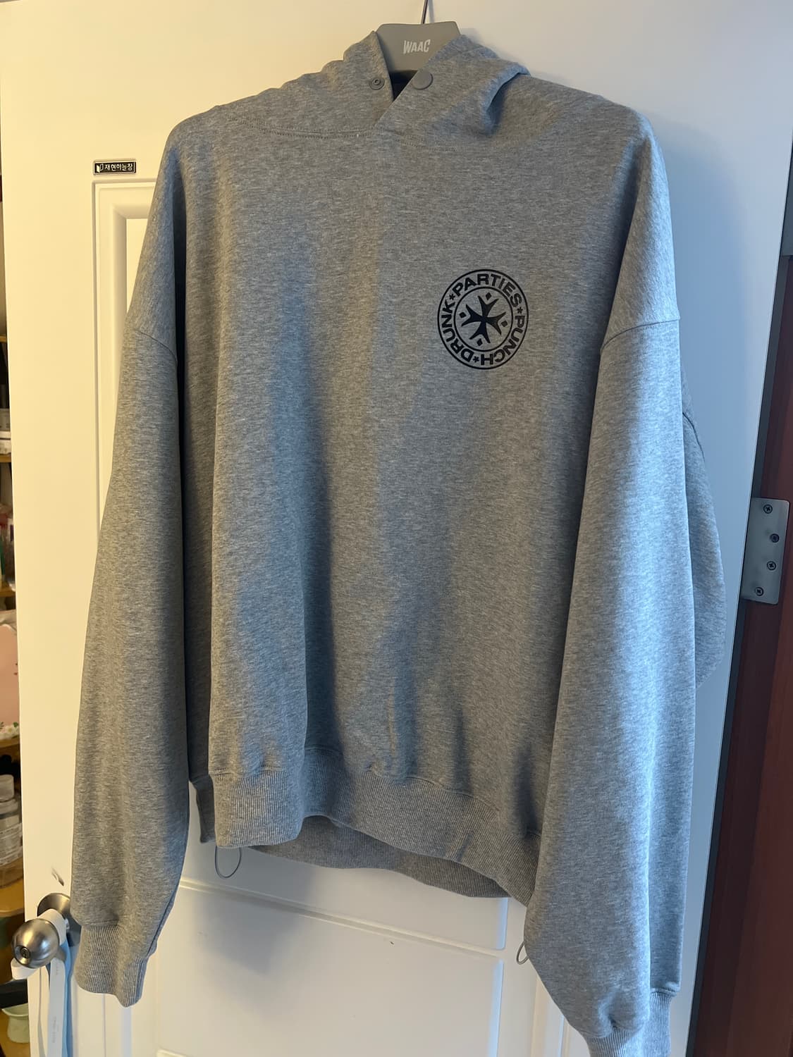 펀치드렁크파티즈 후드티 멜란지그레이 1사이즈 상품이미지1