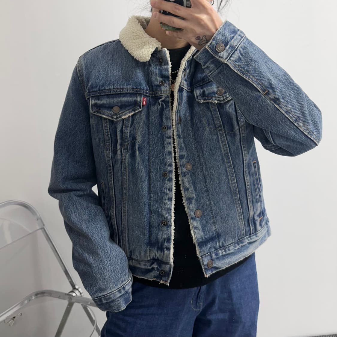 리바이스 오리지널 쉐르파 트러커 청자켓 상품이미지2