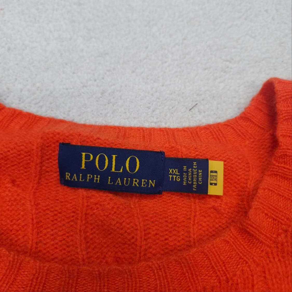 폴로 랄프 로렌 신형 QR 캐시미어 블렌드 케이블 니트 XXL 상품이미지6