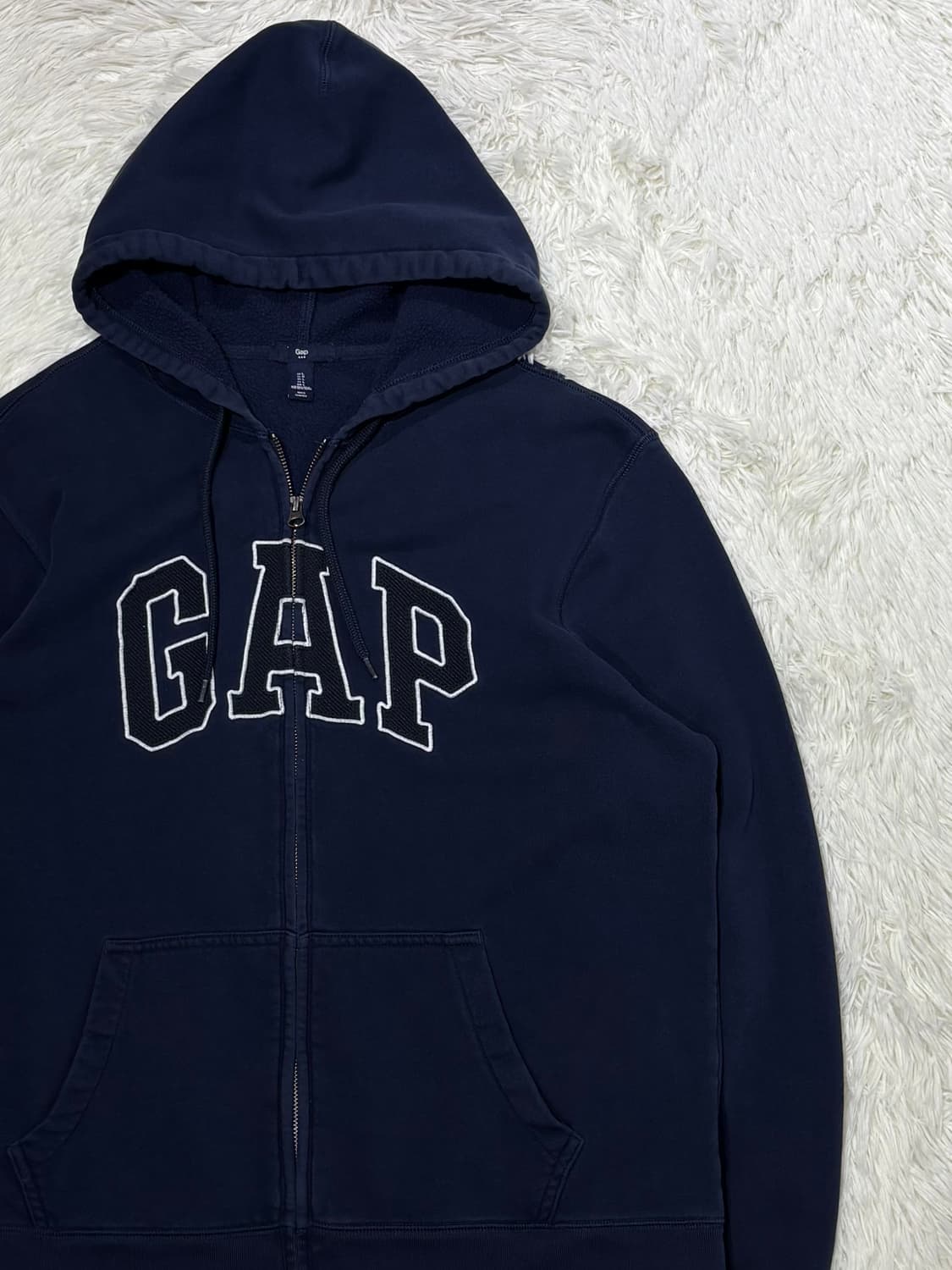 갭 빅로고 네이비 후드집업 상품이미지5