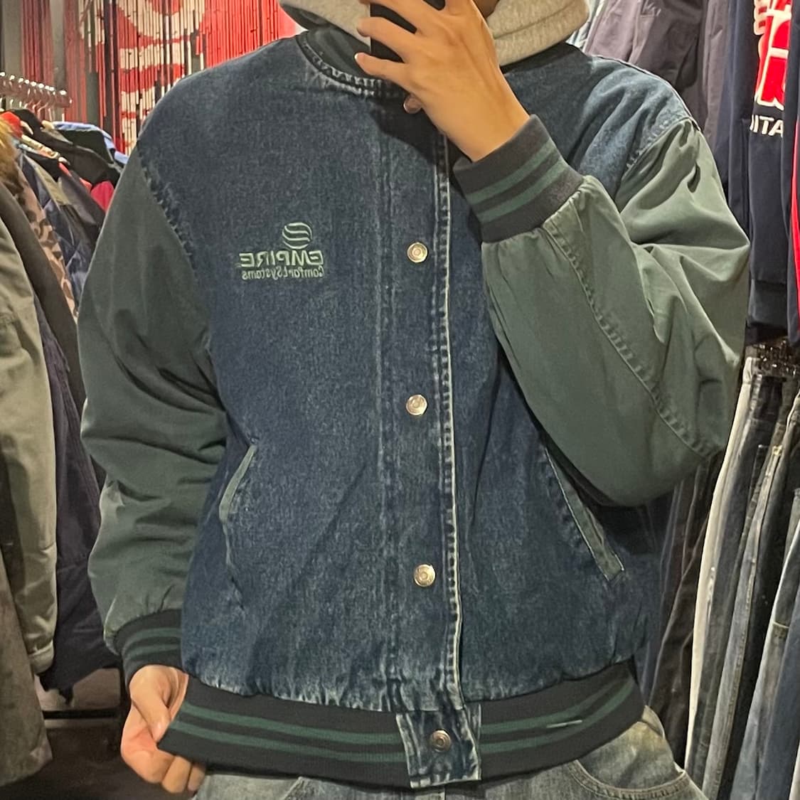 [IM] VTG 데님 바시티 자켓 상품이미지2