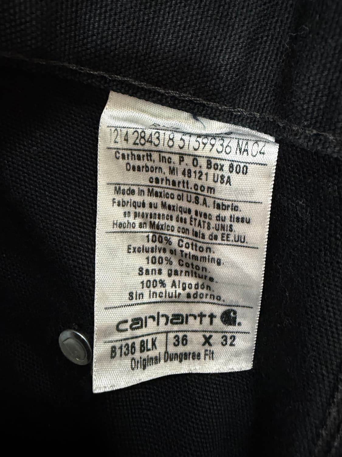 00s 칼하트 빈티지 더블니 36 블랙 상품이미지3