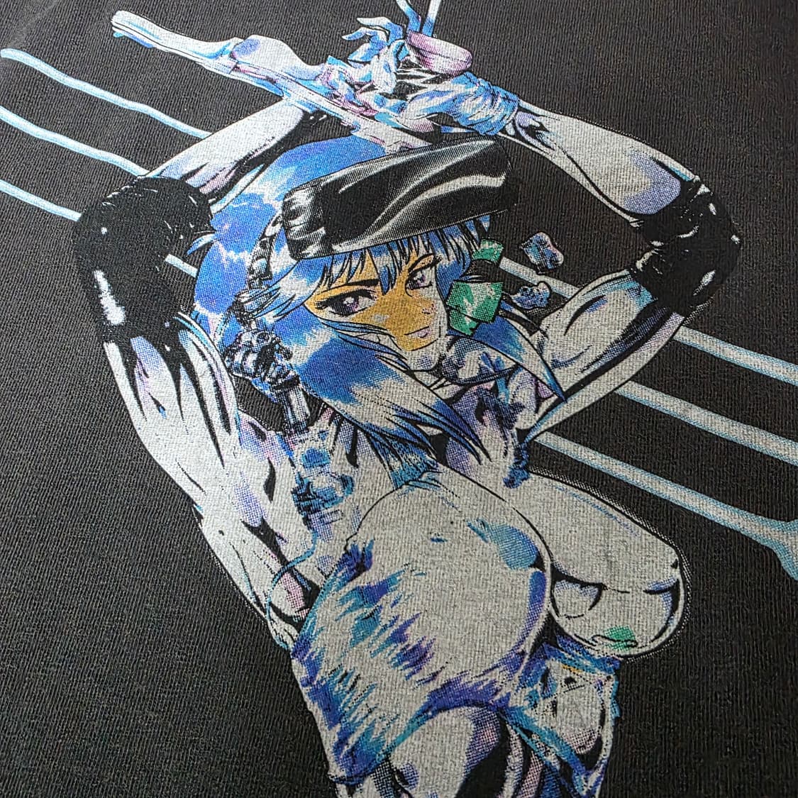 [XL] 공각기동대 부틀렉 이더리얼 스튜디오 페이드 블랙 티셔츠 상품이미지4