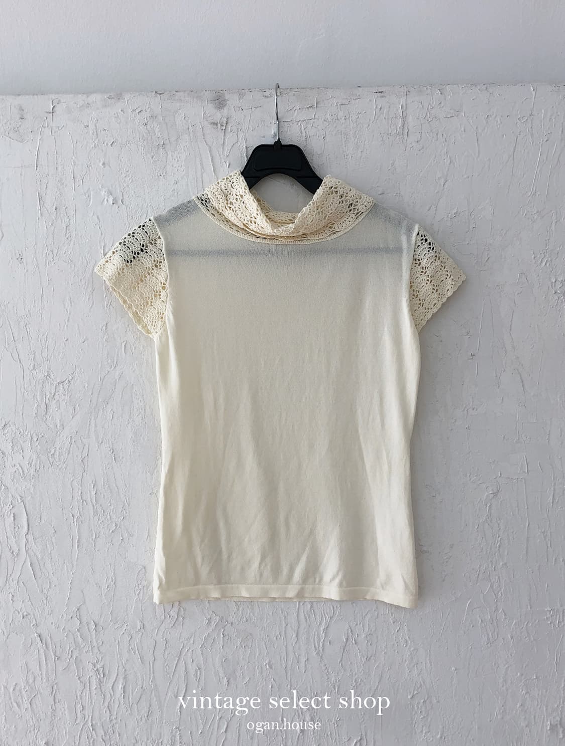 vintage lace sleeve knit top 상품이미지1