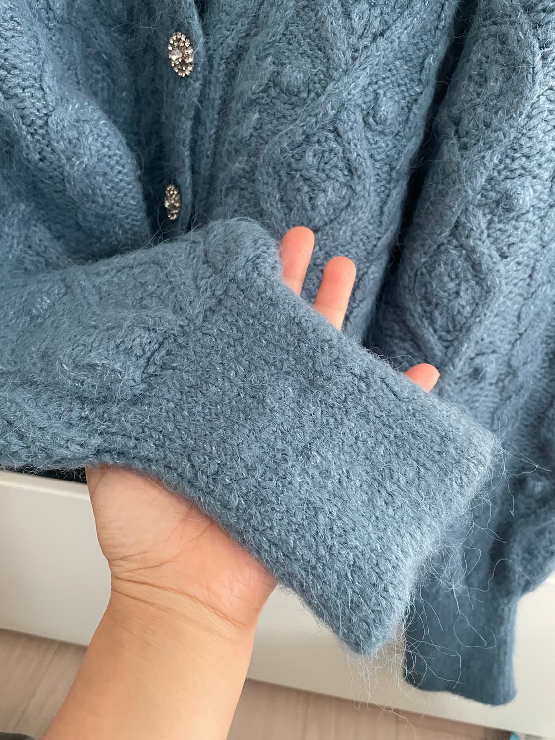 Zara 자라 주얼리버튼 케이블 니트 가디건 상품이미지7