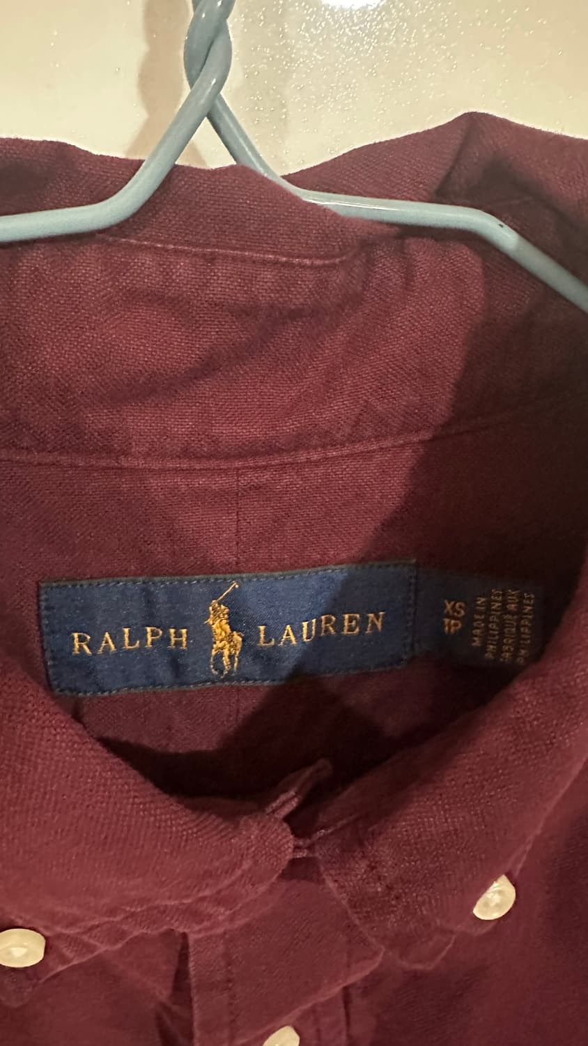 폴로 랄프로렌 긴팔 버건디 셔츠 상품이미지2