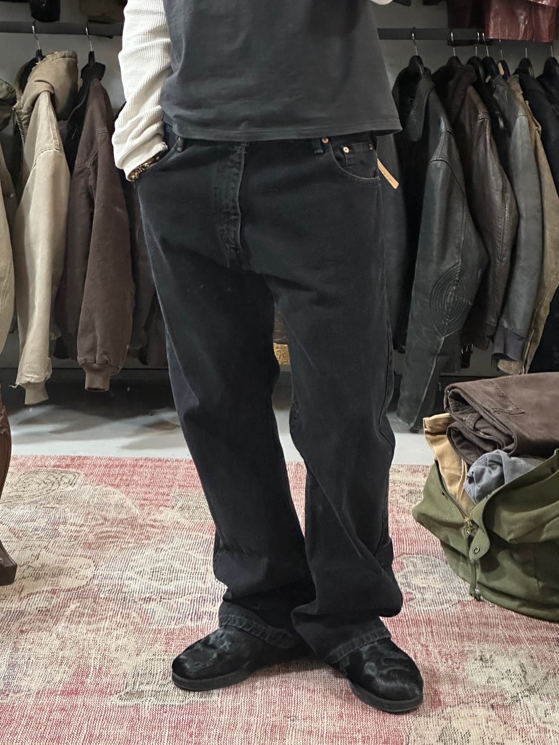 00's 리바이스 517 블랙 부츠컷 플레어진 상품이미지10