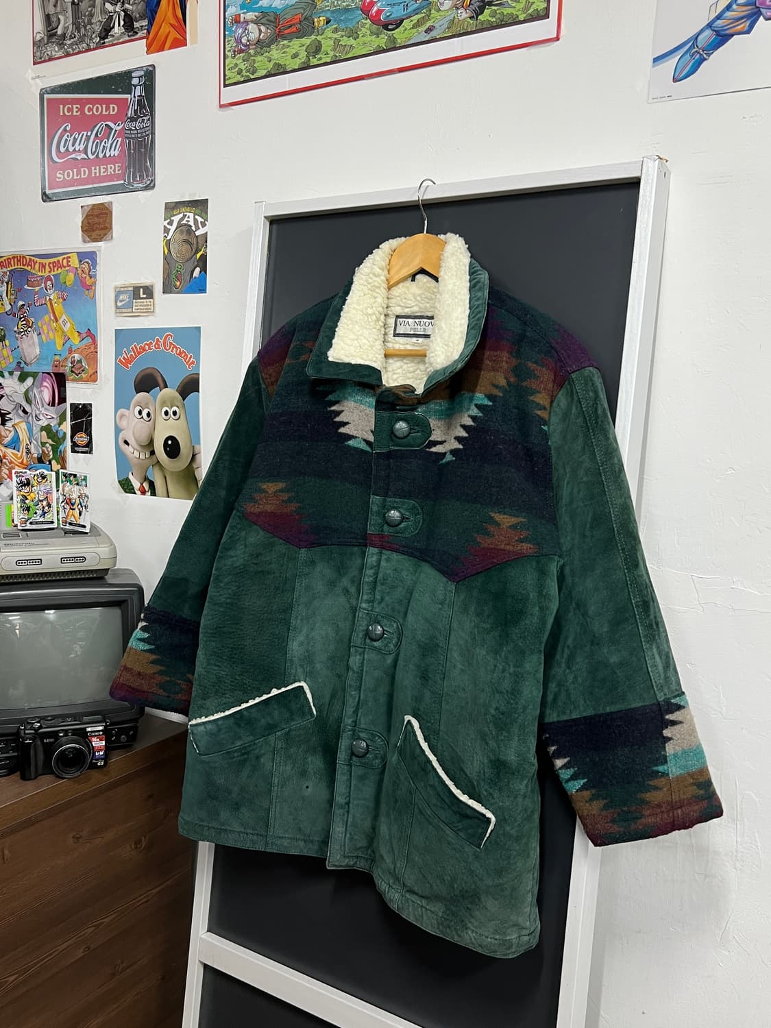 Vintage 빈티지 아즈텍 패턴 무스탕 자켓 상품이미지1