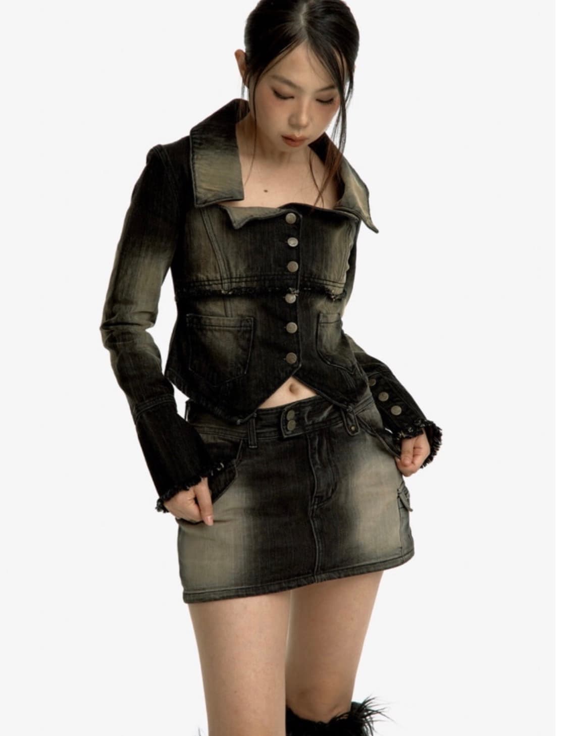 카시코 스퀘어넥 트러커 자켓 상품이미지2