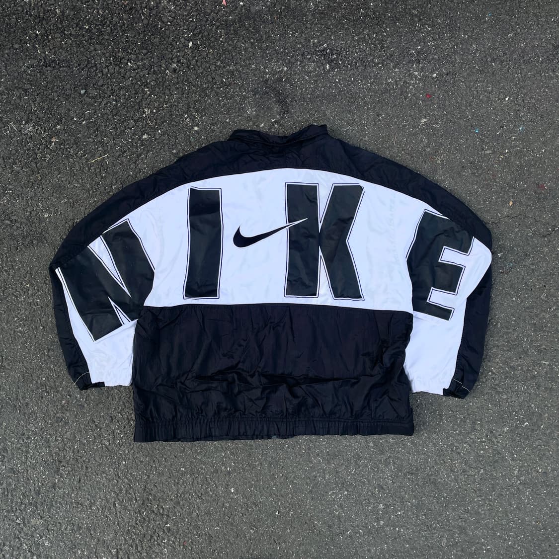 90s 나이키 빅로고 스펠아웃 미드 스우시 트랙자켓 올드스쿨 바람막이 L 상품이미지2