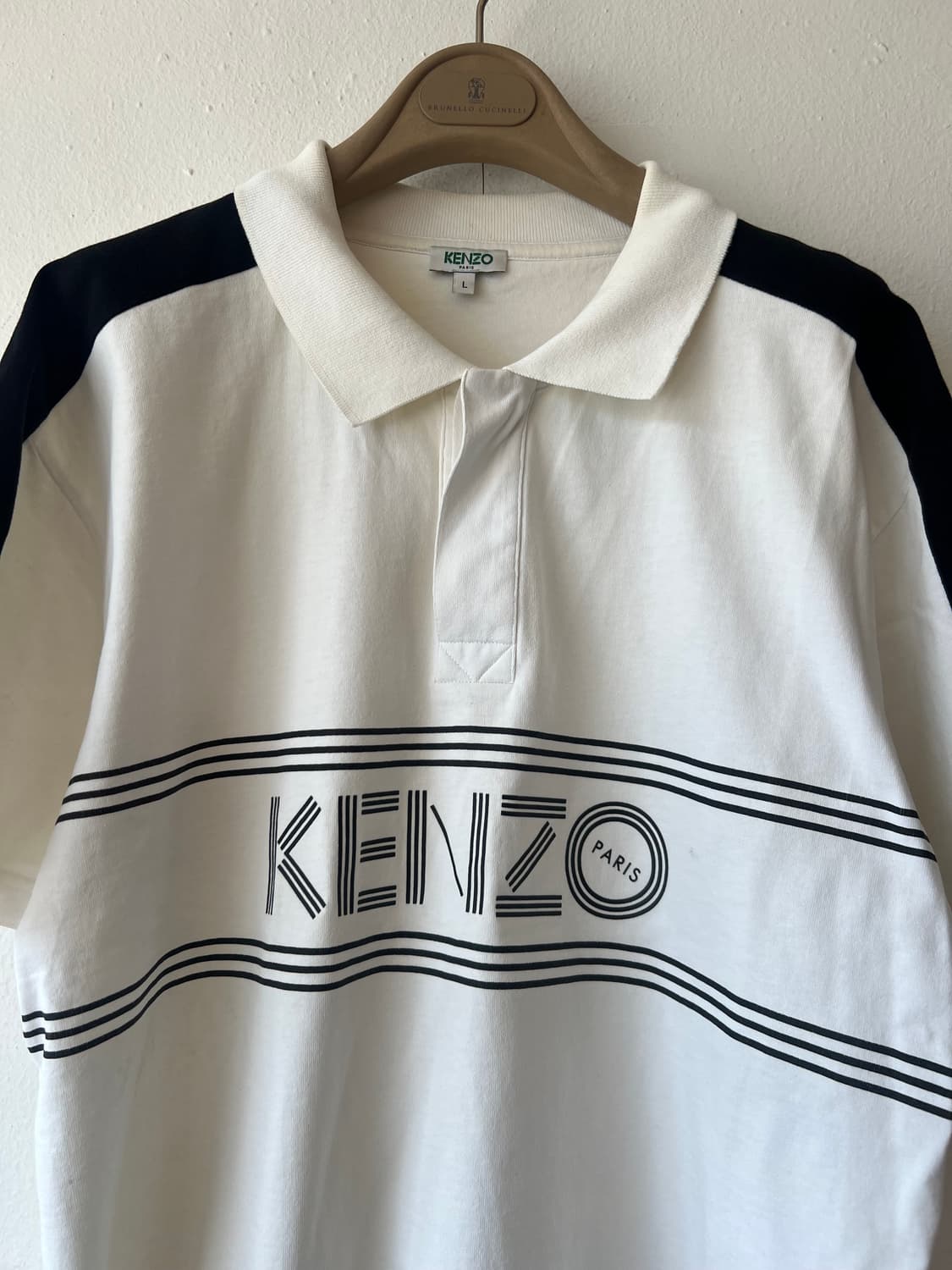 KENZO 겐조 남성 아이보리 카라 반팔티셔츠 
 상품이미지2