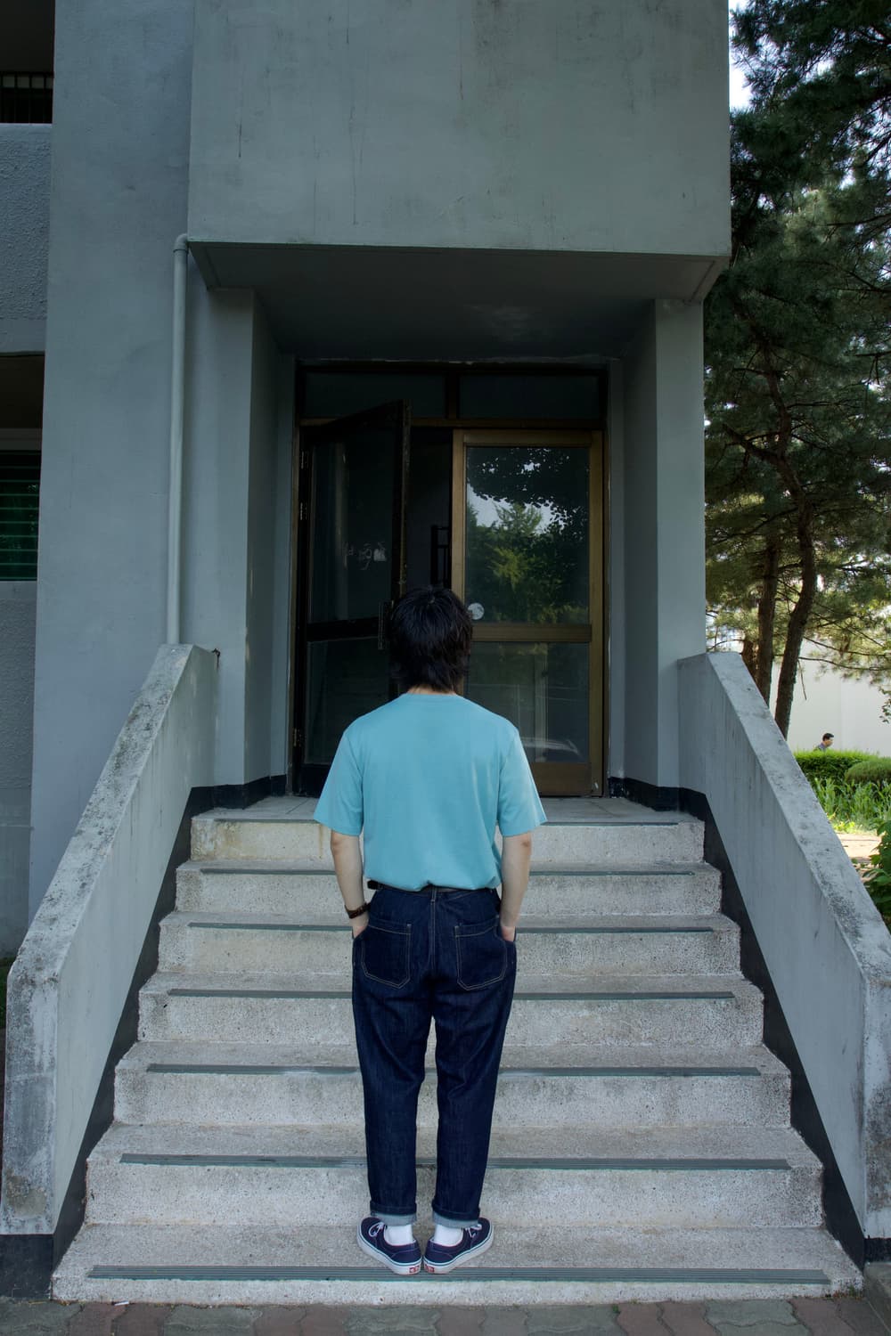 Auralee 루스터 플레팅 티셔츠 터키석 블루 상품이미지10