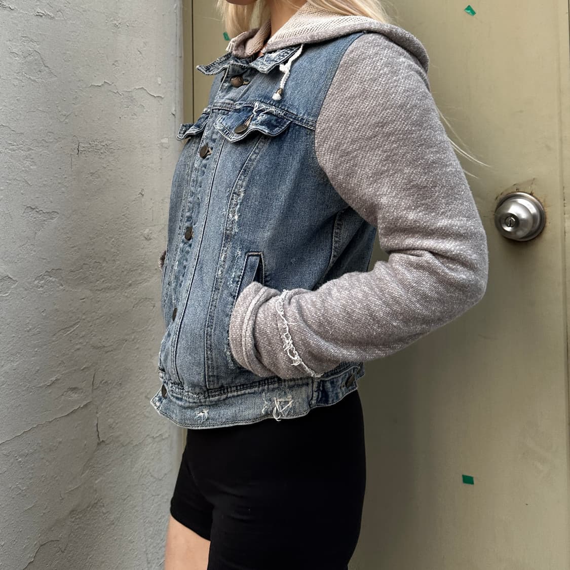 00s 프리피플 디스트레스드 데님 앤 니트 자켓 상품이미지6