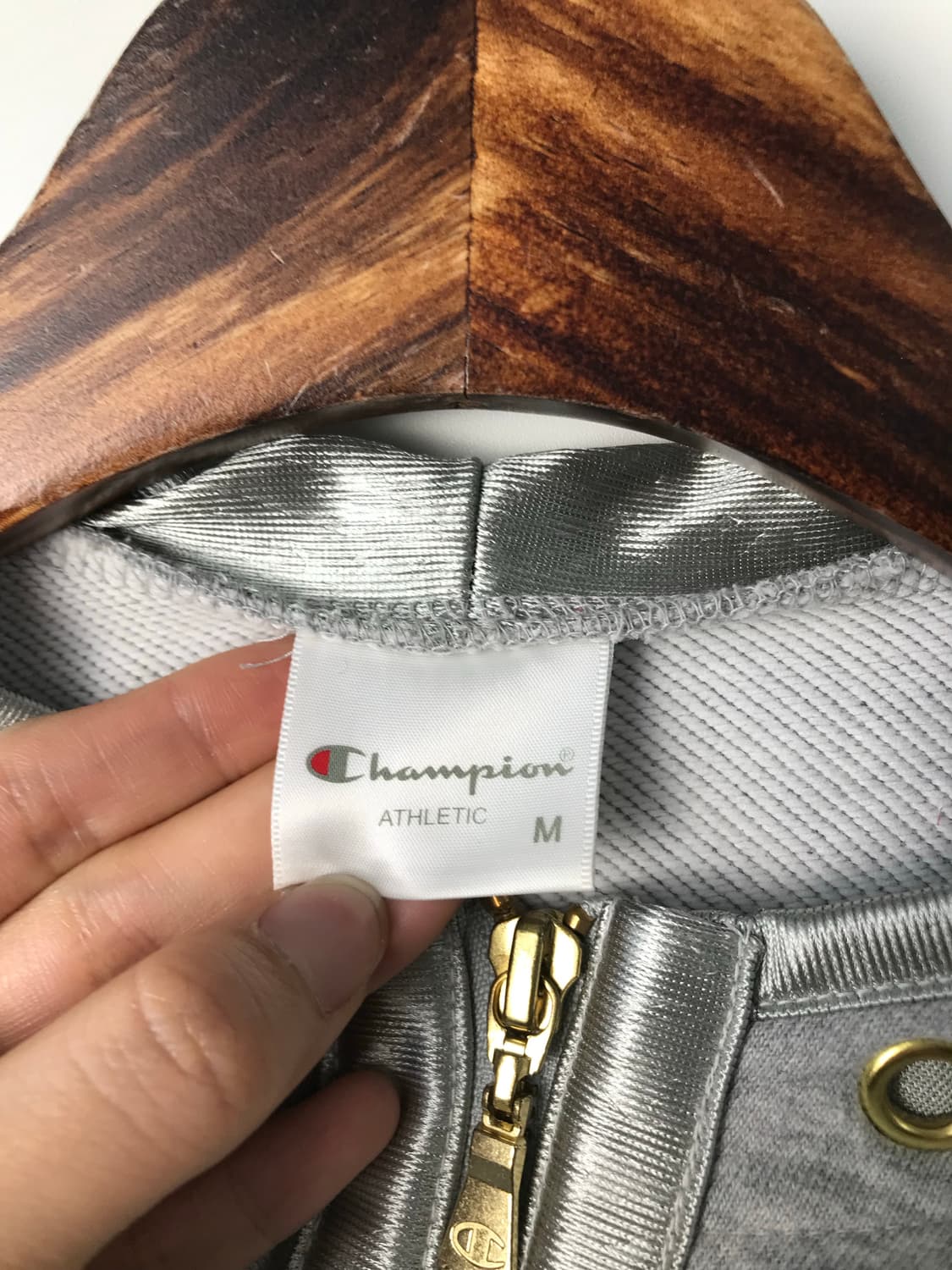 챔피온 일판 큐빅로고 그레이 후드집업  상품이미지9