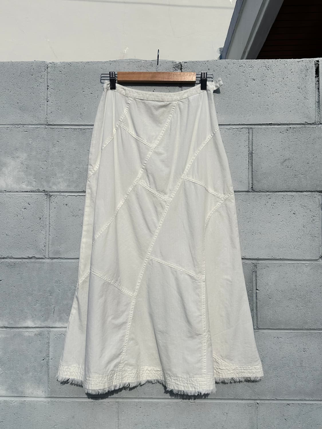 화이트 코튼 프린지 스커트 상품이미지3