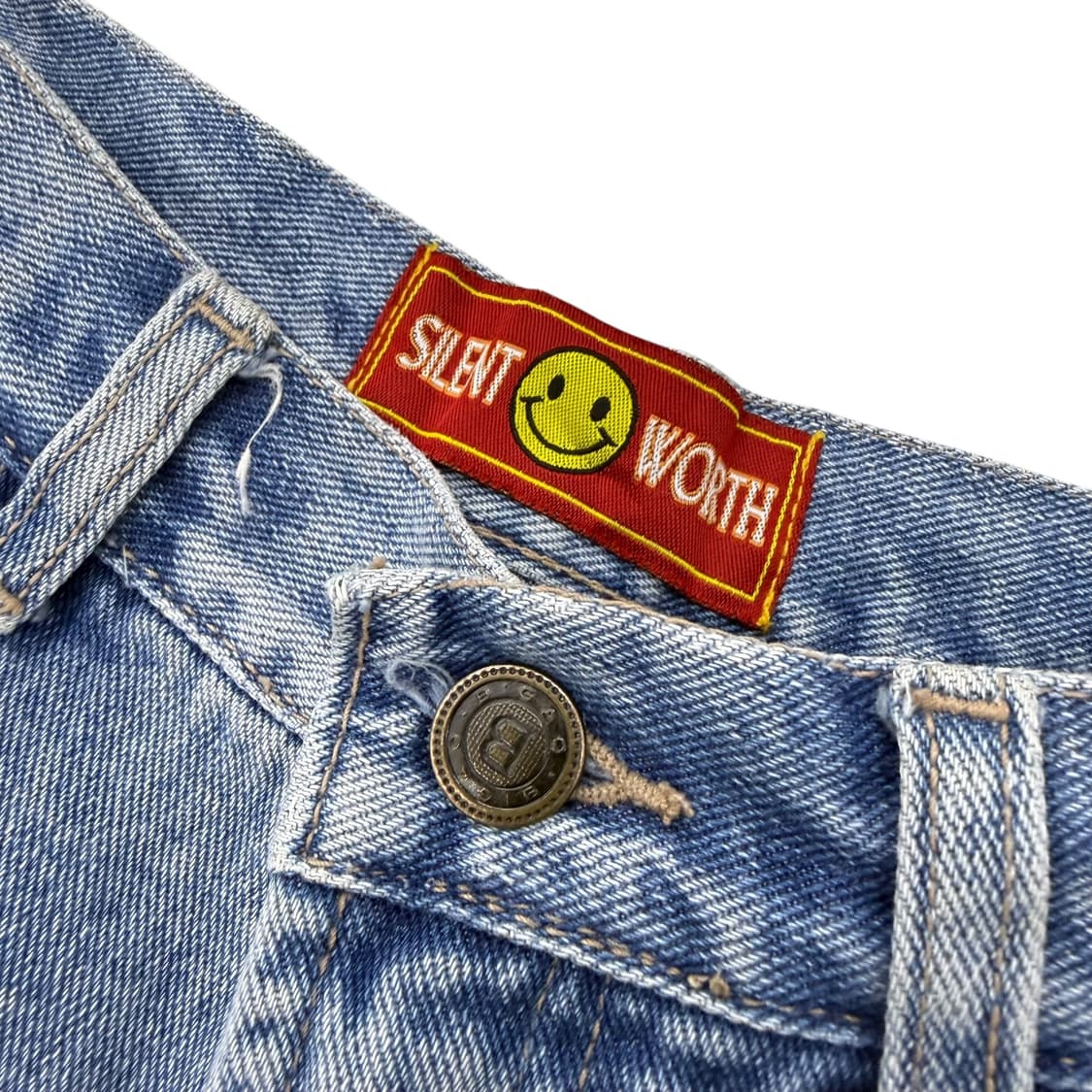 JPN silent worth 패치워크 레이스 수술 데님 미디스커트 상품이미지6